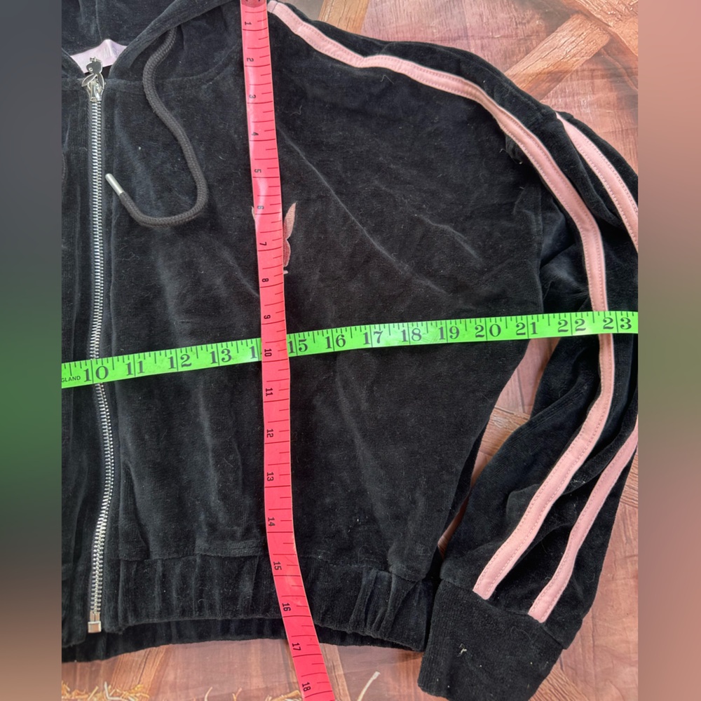 PLAYBOY Black Hoodie with Pink Stripes - Picture 4 of 8
